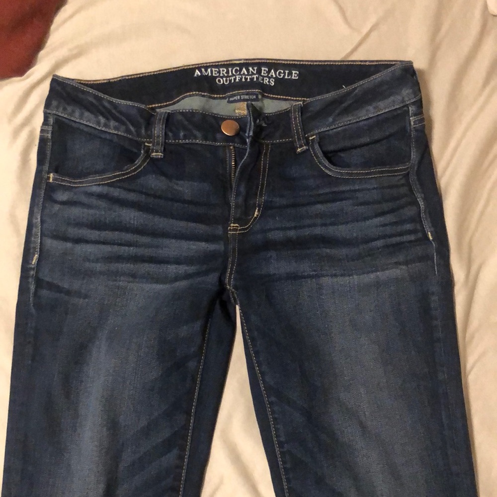 AE low rise jeans, size 8
